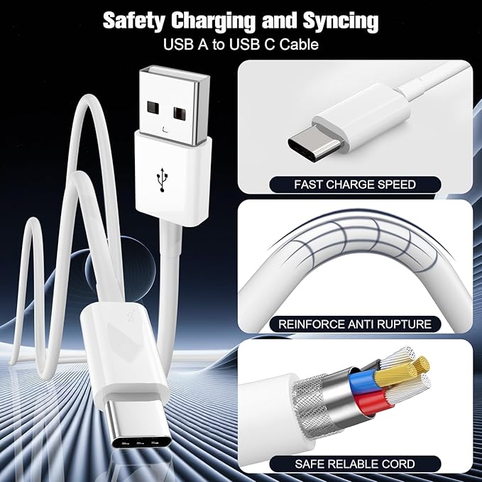 Car Carplay Cable for iPhone 17/16/15,iPhone 16/15 Plus17/16/15 Pro 17/16/15Pro Max charger ,USB A to USB C for Carplay USB C Cord, iPad USB C Cable 10th, iPad Air Car Charger Cable Cord 3FT (White)