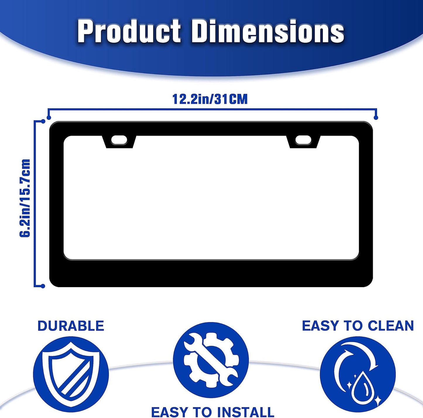 in This Car We are Gossiping About You License Plate Frame Funny Text License Plate Holders Stainless Steel Auto Accessory Bracket 2 Hole with Screws Universal Us Car License Plate Frames 6x12 Inch