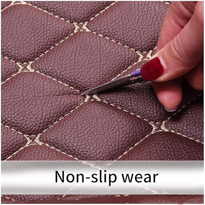 Custom Fit Car Floor Mats - Full Coverage Automotive Leather Floor Liners for Most Vehicles by MingyunSM (Black Blue)