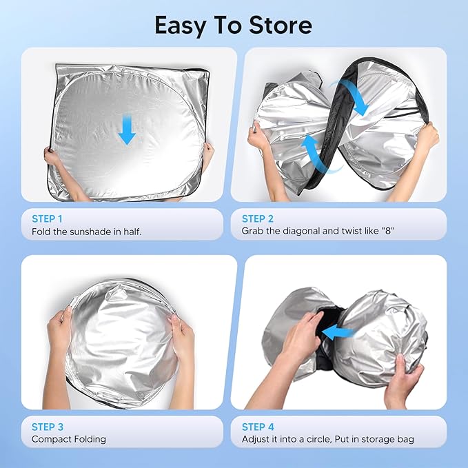 KUST Windshield Sun Shade Custom Fit for Kia Sportage 2023 2024 2025 2026 Accessories Sun Shades Windshield Sunshades Foldable Thicker 5-Layer Blocks UV Rays