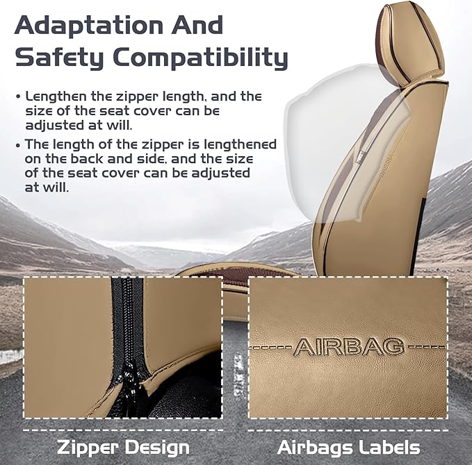 Truck Seat Covers for Nissan Frontier 2009-2026, Waterproof Premium Leather Full Coverage Car Seat Cover, Muscle Sport Style Auto Interior Seat Cover Sets (Full Set/Brown Coffee)