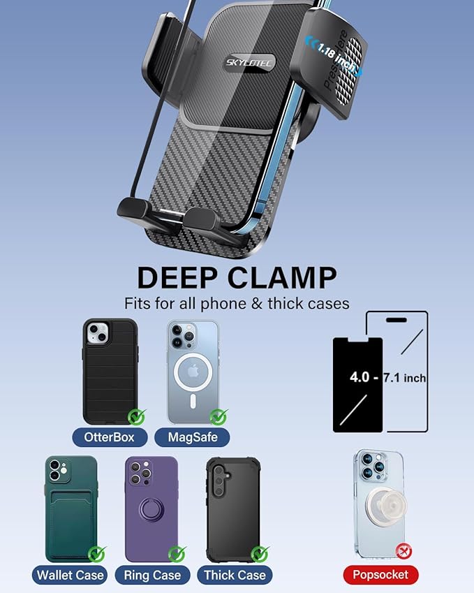 Phone Mount for Mercedes Benz GLC 2023 2024 2025 2026 C-Class 2022 2023 2024 2025 2026 Accessories 12.3-Inch Screen Fixed Clip, Automobile Cradles Car Phone Holder, Cell Phone Base Not Block Air Vent