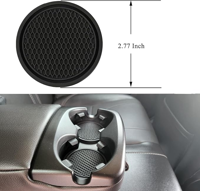 Car Seat Gap Filler Organizer Compatible with Subaru Outback Accessories Seat Gap Plug Blocker with Storage Slot Non-Slip Car Cup Holder Coaster Black