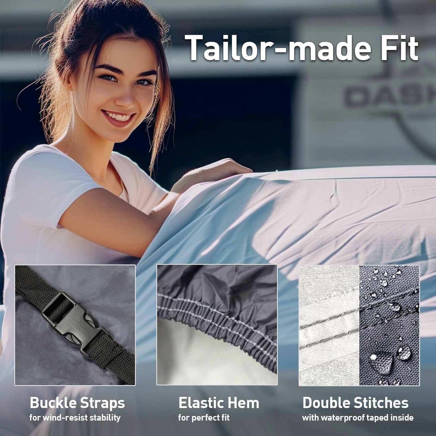 USCarCover Supreme All Weather Protection, Breathable Car Cover for Jeep Gladiator 2020-2025 Truck Upgraded Fabric Semi Custom Fit Pollution, Dust, Sun, Snow, Rain