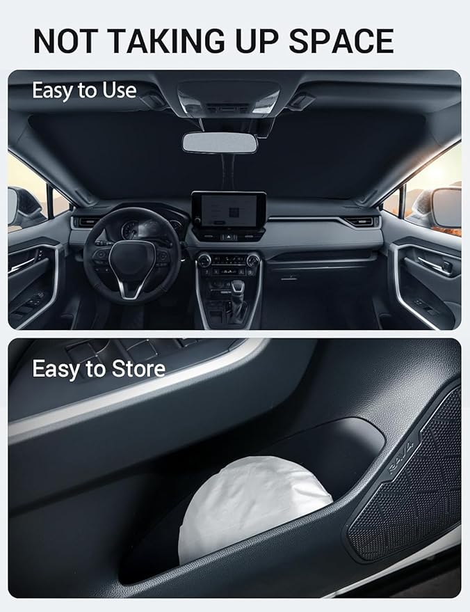 Proadsy Windshield Sun Shade for BMW i4 2022-2026 Foldable Front Sunshade Protector Sun Visor Blocks UV Rays Keep Car Cooler Accessories