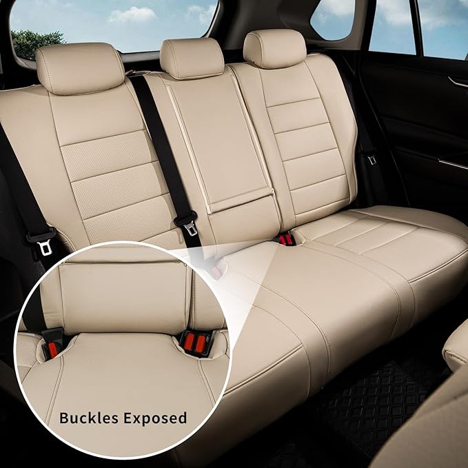 coverdream 2026 Rav4 Seat Covers Custom Fit for 2026 Toyota Rav4 Hybrid (LE,XLE Premium) SUV,Full Set Luxury Waterproof Leather Car Seat Protector