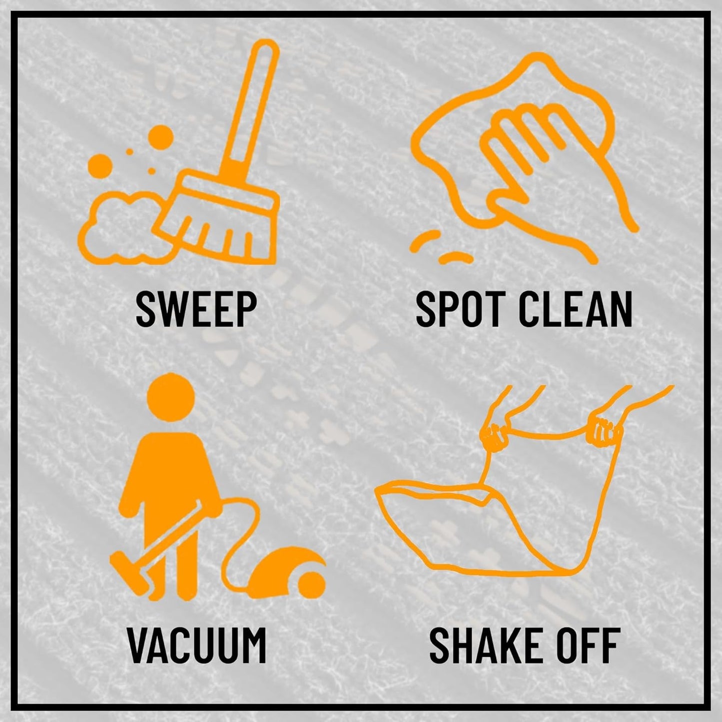 Ottomanson 2' x 9' Hallway Runner with Scraper Pile - Extra Durable Non-Slip Rug Mat for Indoor & Outdoor Use - Ideal for Kitchen, Entryway, Patio & Garage - High-Traffic Carpet, Red