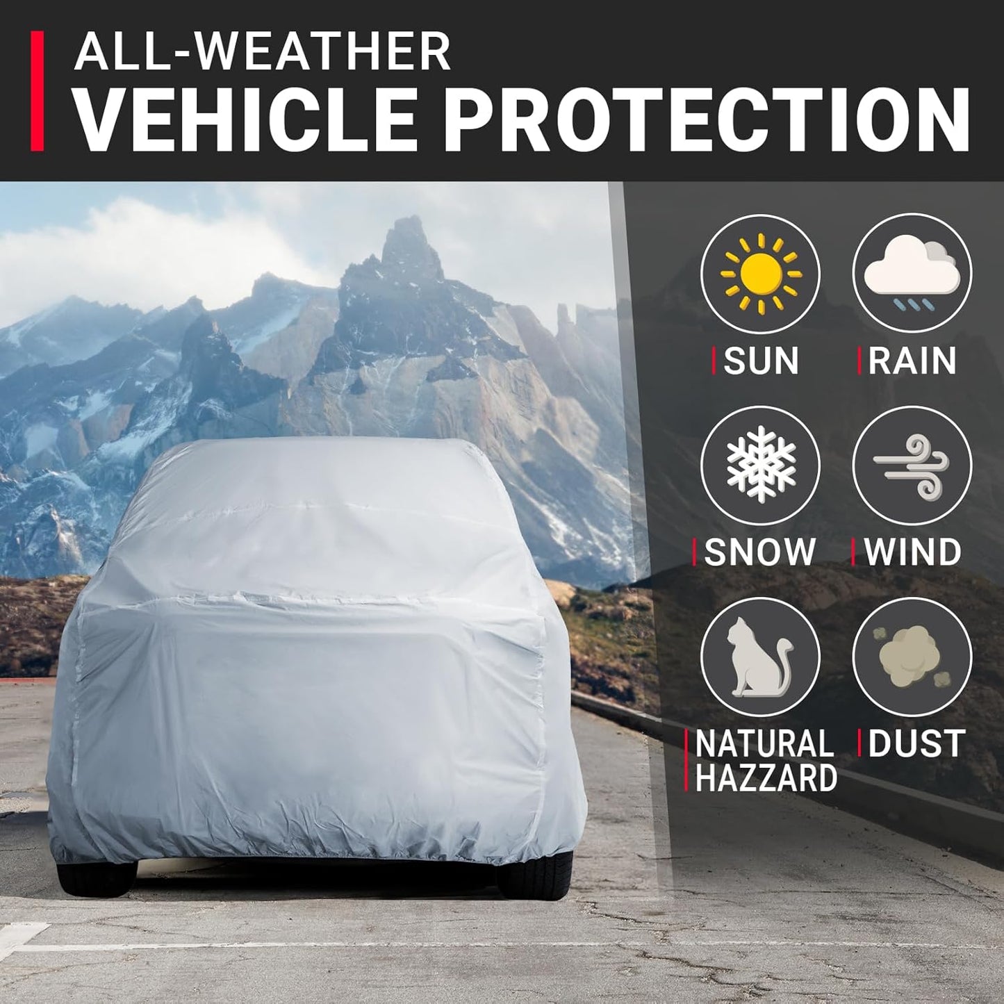 iCarCover Fits 1992-1996 F-150 Extended Cab, 8.0 ft Long Bed Ford Truck Cover Automobiles Form-Fit Padded Full Exterior Waterproof Automobiles Protection Covers