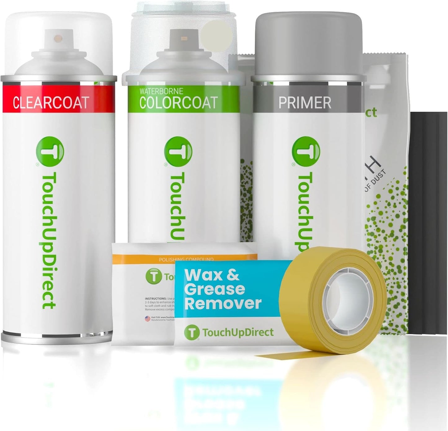 TouchUpDirect 1F7 Classic Silver Metallic Compatible with Toyota Exact Match Touch Up Paint Aerosol - Platinum Kit
