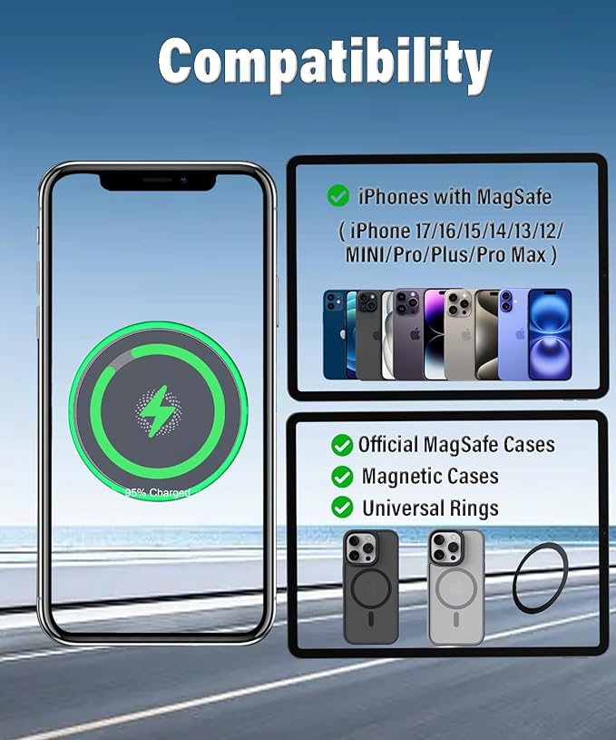 Car Phone Holder for Toyota Highlander 2014 2015 2016 2017 2018 2019 Accessories 15W Fast Wireless Charger Adjustable Air Vent Cell Phone Mount Hands-Free 360 Degree Rotation