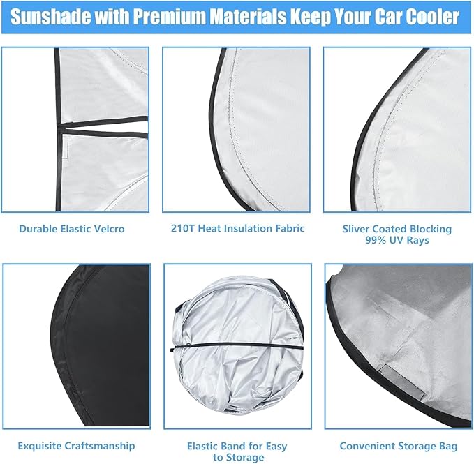 Upgraded Windshield Sun Shade Window Sunshade for 2026 2025 2024 2023 2022 2021 2020 2019 2018 VW Tiguan Accessories Preferred Premium Car Sun Visor UV Protector Fit Volkswagen Tiguan SUV shield Cover
