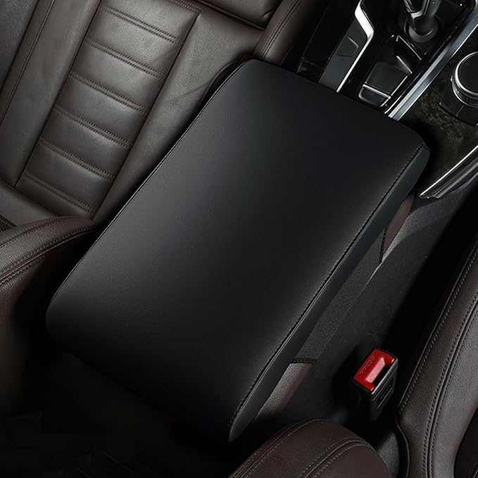 Car Armrest Cover Pad for Hyundai Elantra 6.Generation (AD) 2015-2020 Premium Leather Center Console Armrest Cushion Pad Anti-Scratch Waterproof Auto Interior Accessories Black Style