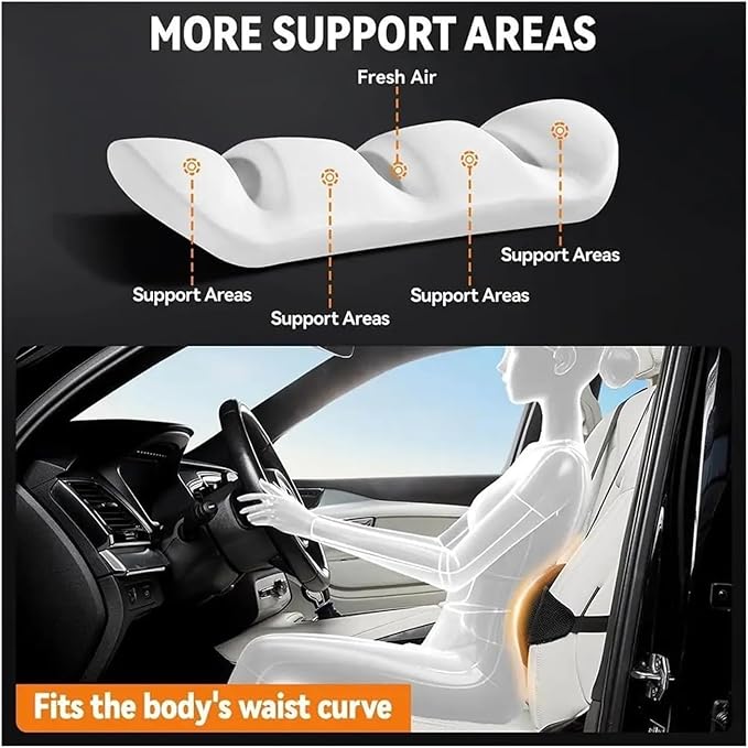 1 Piece Automotive Seat Lumbar Support Pillow for Honda Accord 10 Gen 2018-2022, Driving Lower Back Cushion Ergonomic Orthopedic Posture Rest