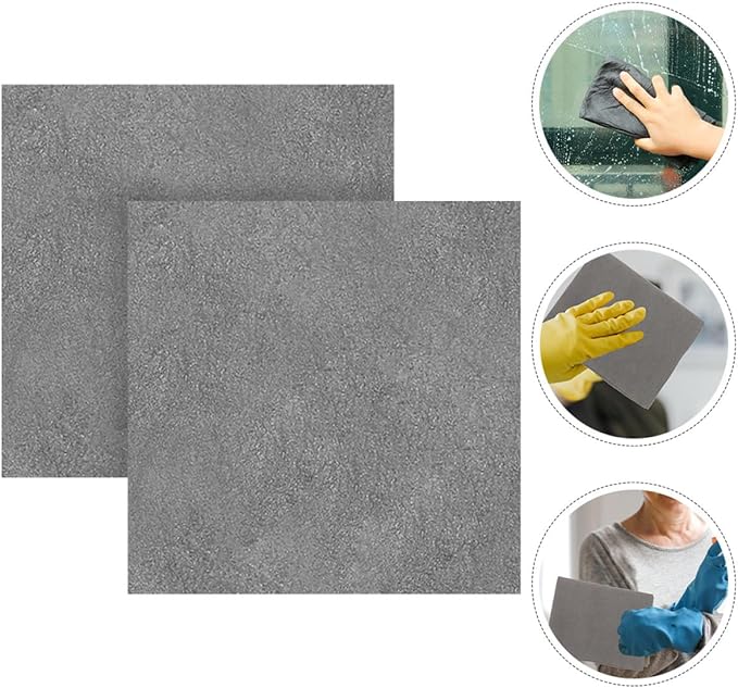 ULTECHNOVO 2 Pcs Car Washing Towels Microfiber Absorbent Cleaning Cloths for Car Interior and Glass, Lint-Free Drying Towels for Vehicle Detailing and Maintenance