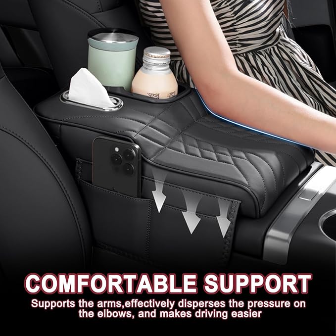 Car Armrest Cover for BMW M440i 2020 2021 2022 2023 2024 2025 2026, Center Console Cover Mat Armrest Seat Box Cover Cushion Console Pad Interior Accessories,A