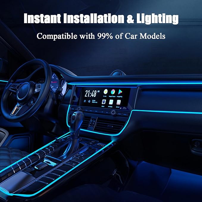 Car Interior Lights for Lexus is/HS/ES/LS/GS/HS/LM/UX/NX/RZ/RX/TX/GX/LX LED Car Interior Atmosphere Lamp Car Ambient Lighting Kits,Green
