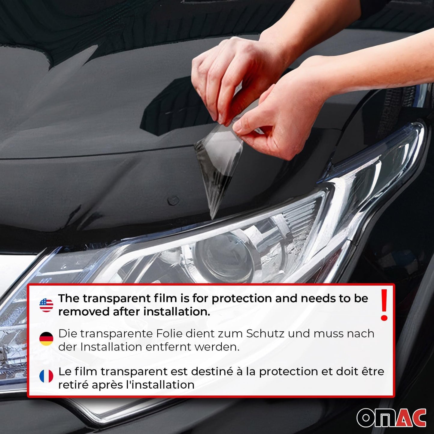 OMAC Front Bug Shield Hood Deflector Guard for Kia Sportage 2023-2025 Black Smoke