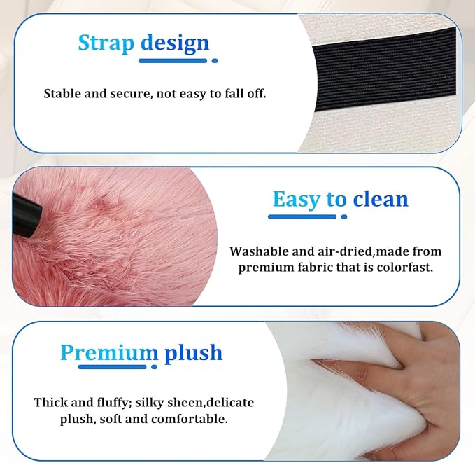 Car Center Console Cover, Fluffy Soft Vehicle Middle Console Arm Rest Cushion Pad, Furry Automotive Interior Armrest Seat Box Protector Decoration Accessories, Universal Fit (Black)