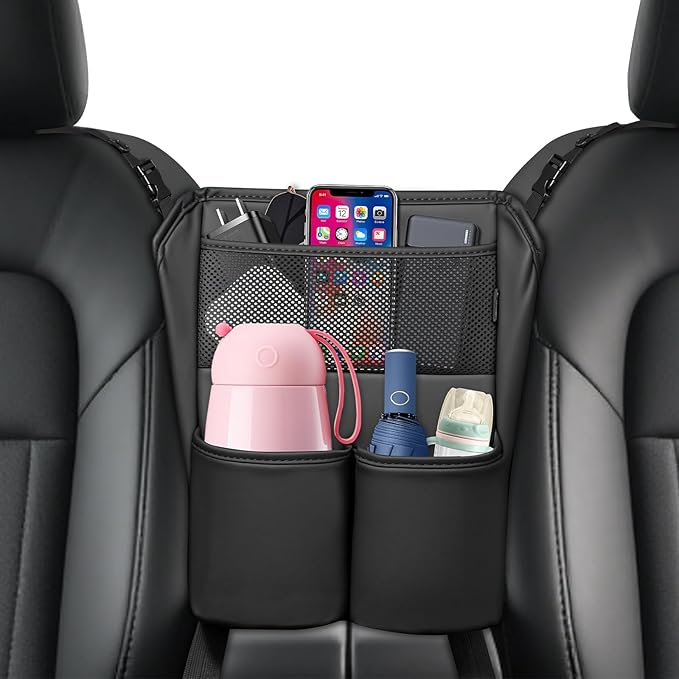 FLORICH Car Organizer Storage Between Seats, Leather Seat Organizer Purse Holder Between Seats, Automotive Consoles & Organizers Storage Car Organizer