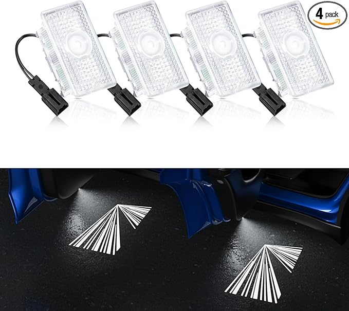 Motrobe 4PCS Puddle Lights for Tesla Model Y Juniper 2025 2026 Model 3 Highland 2024-2026 4K HD Ultra-Bright Light Carpet Door Projector Lights No Error Code Never Fade Tesla Accessories