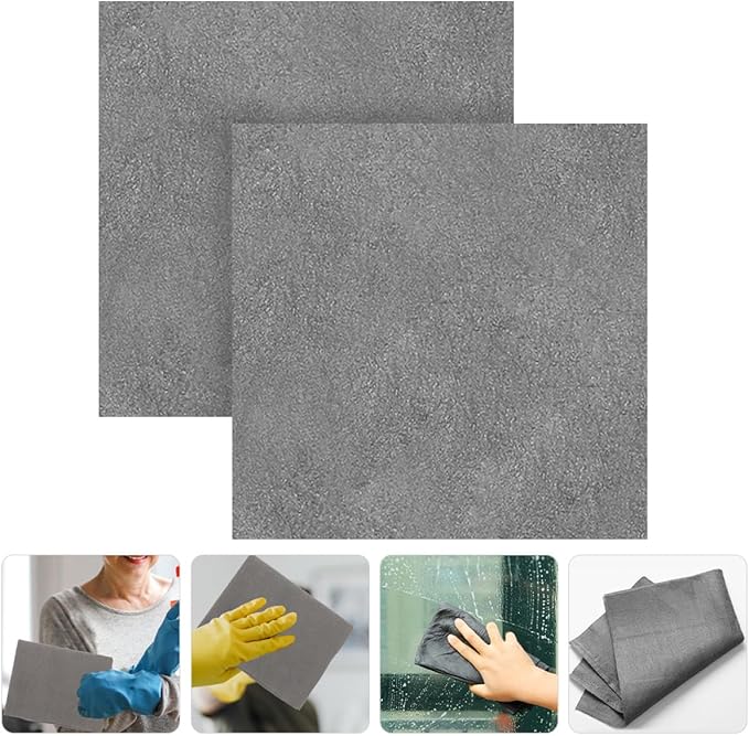 Abaodam 2pcs Car Wash Towels Microfiber Absorbent Drying Towels for Car Detailing and Window Cleaning, Lint-Free 30x30cm Cloths for Automotive Interior and Exterior Use