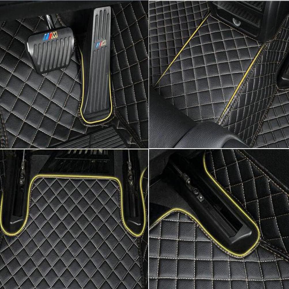 TAHALICustom Colors Car Floor Mats Black Pink for 99.9% Sedan SUV Sports， All-Weather Liners Car Floor mat，Luxury Leather Automotive Floor Mats (red,3D Floor Mats)