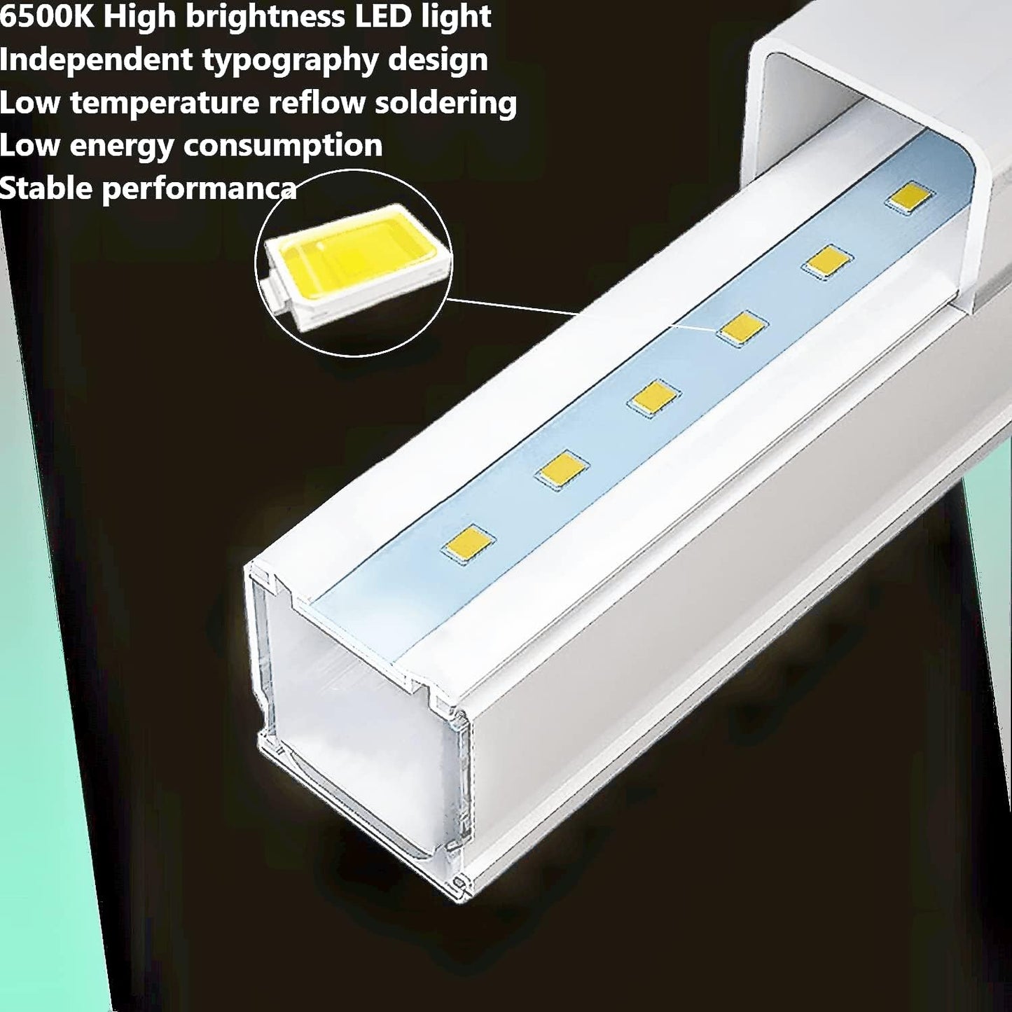 Car Detailing Led Garage Light,15 Hexagonal Grid Systems Led Shop Lights for Garage/Workshop with White Border, 6500K IP54 AC100-240V(191 “x96”)