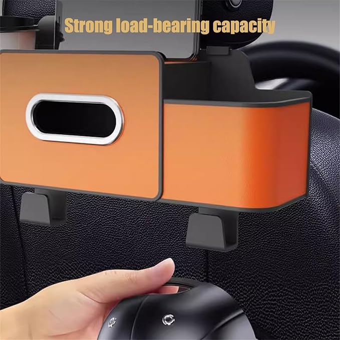 Car Organizers and Storage Box Behind Seat, Large Car Seat Back Organizer for Hold Phone, Drinks, Handbag, Universal Fit for Suv/Sedan (Brown, 2pcs)