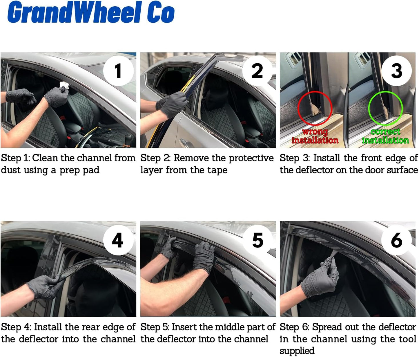 Window Deflectors Smoke Tinted in-Channel Side Window Vent Visor Deflectors Rain Guards Compatible with Outback 2020-2025 - 4pcs. GW0884