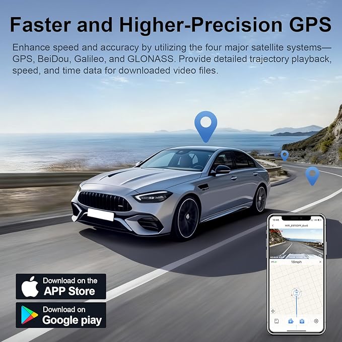 Mangoal Front 4K & Rear 1080P Dash Cam Custom fit for Toyota Camry 2025 2026 (Model C), Hybrid LE SE XLE XSE, Integrated OEM Look, UHD 2160P Video, App & WiFi, Easy to Install, GPS, 128GB Card