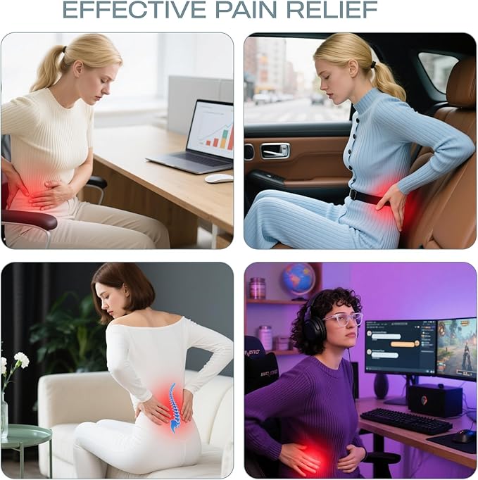 Skechers Seat Cushion Memory Foam,Donut Pillow Office Chair Cushion for Tailbone Pain Relief,Butt Pillow for Office Chair,Car seat Cushion,Long Sitting Office Workers,and Car Drivers,Orange