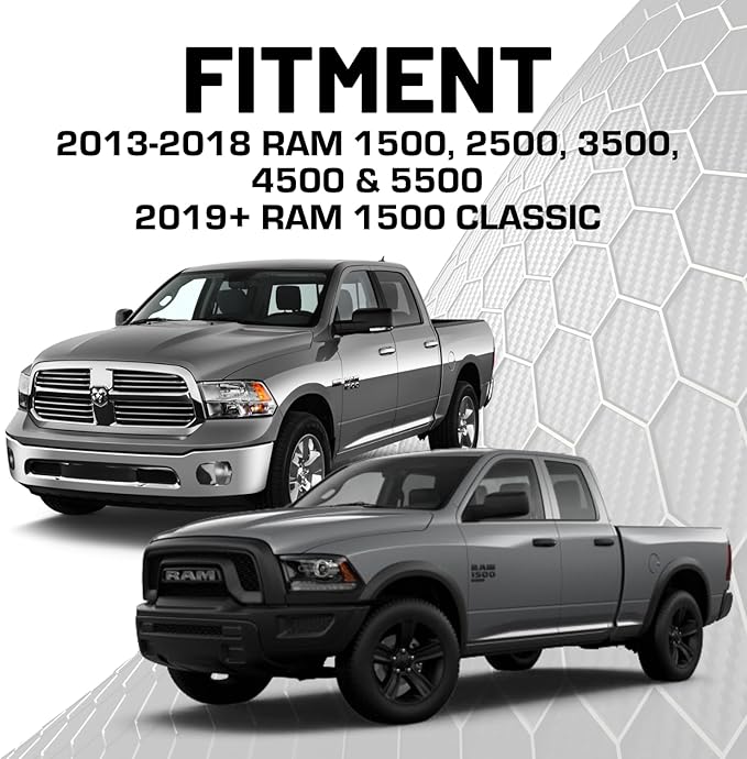 Bulletpoint Dash Mount Cell Phone Holder Compatible with 2013-2018 RAM Truck & 2019+ RAM 1500 Classic 20mm Ball Mount - Compatible with iPhone and Android Smartphones (Dual Ball with 2 Phone Holders)