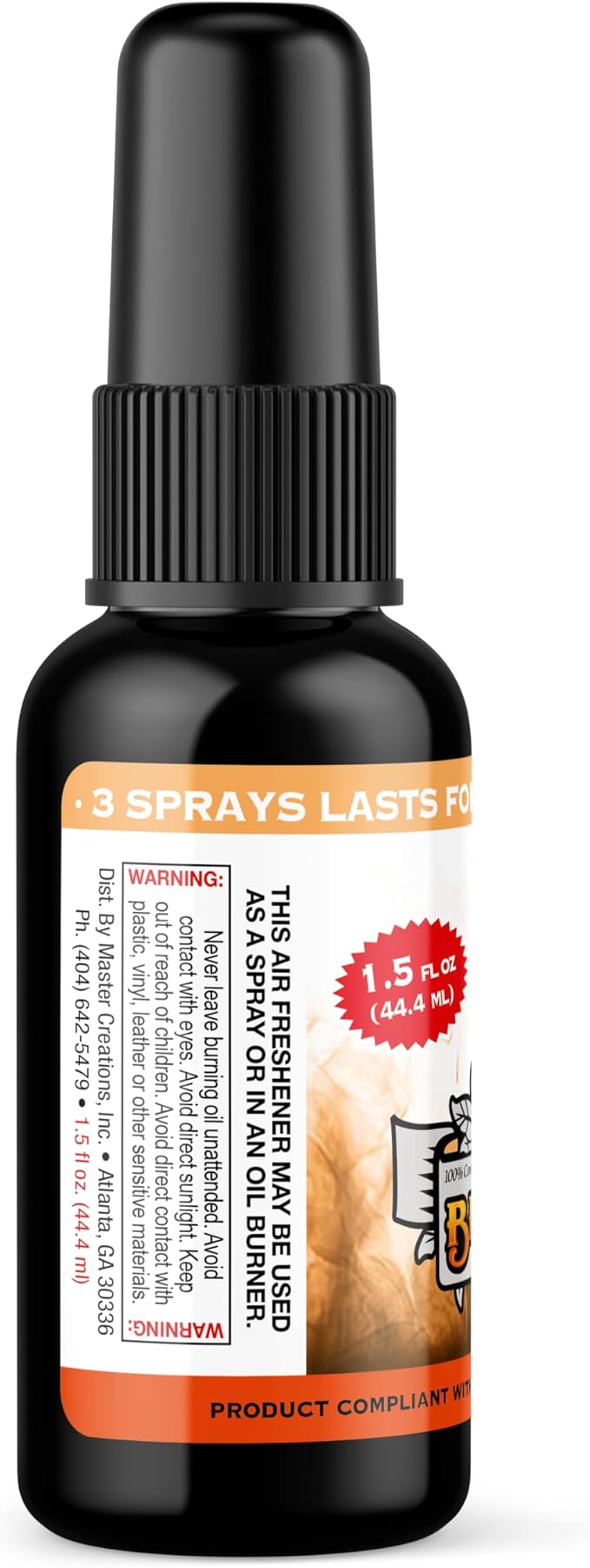 BluntPower (Cantaloupe, 1 Pack) Concentrated Air Freshener for Room and Car Spray - Oil-Based Diffuser Spray Bottle - Long-Lasting Bathroom Spray, Car Freshener, & Odor Eliminator Spray