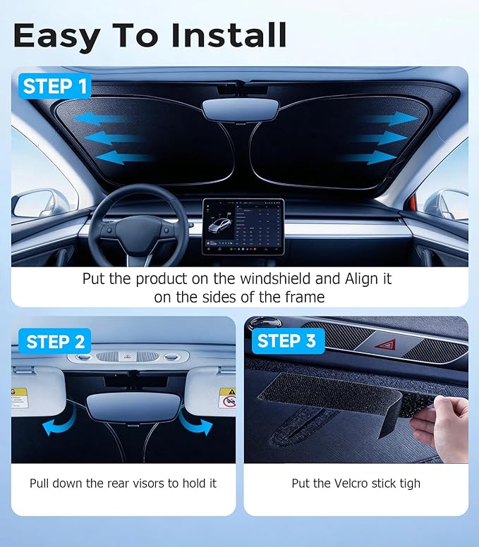 DMJN Windshield Sun Shade for Mazda CX5 (2017-2026), Car Sunshade for Front Windshield [100% Efficient Block UV & Scorching Sun] UPF50+ Heat Block - Protect Interior & Keep Cooler