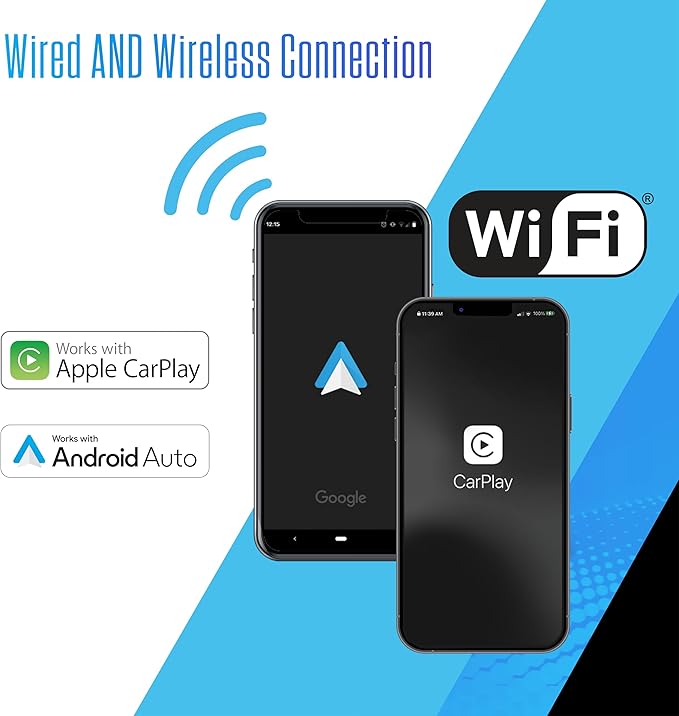 Jensen J1CA10FL-BUC 10.1-inch Certified Apple CarPlay Android Auto Wired or Wireless | Single DIN and Double DIN Touchscreen Car Stereo Radio | Bluetooth | USB Charge | Backup Camera Included