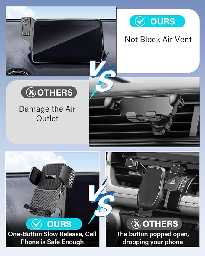 SKYLOTEC Car Phone Holder for BMW X2 2022 2023 Accessories 10.25-Inch Screen Fixed Clip, Automobile Cradles Phone Mount, Cell Phone Base Not Block Air Vent