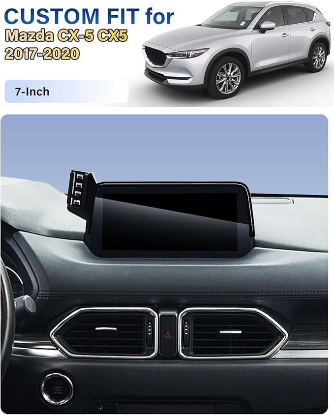 SKYLOTEC Car Phone Holder for Mazda CX-5 CX5 2017 2018 2019 2020 Accessories 7-Inch Screen Fixed Clip, Automobile Cradles Phone Mount, Cell Phone Base Not Block Air Vent