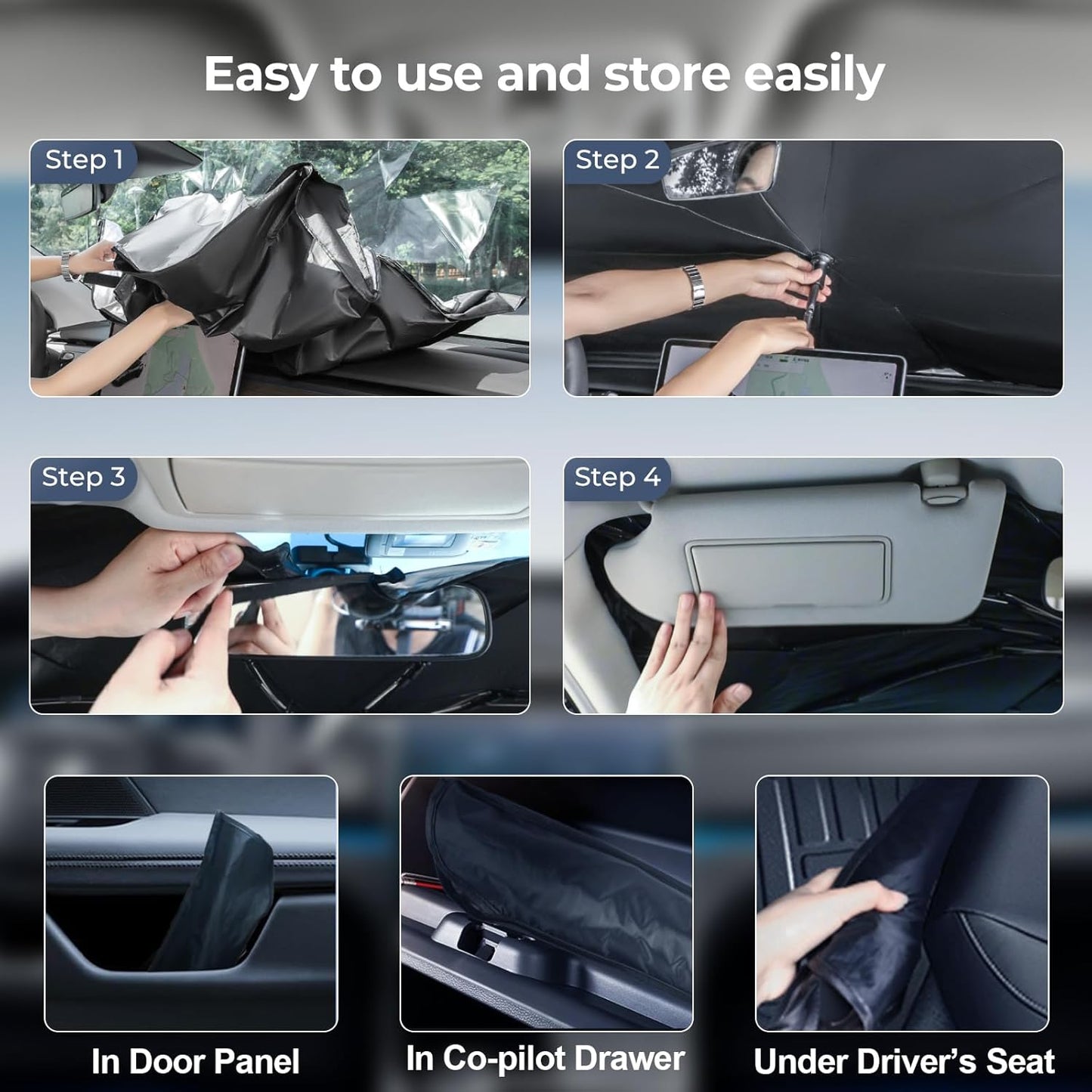 Windshield Sun Shade Umbrella: for Ford Maverick-2022-2023-2024 2025 - Front Ford Maverick Hybrid XL XLT Custom Car Window Shades - Foldable Sunshades Block UV Keep Cool