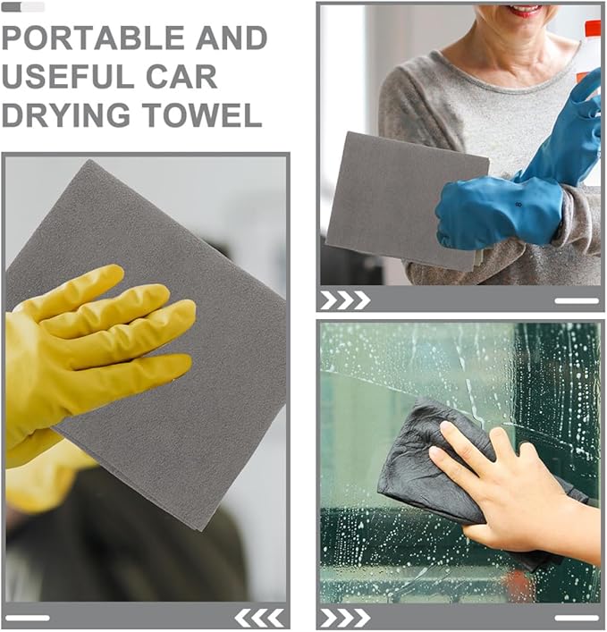 2 Pcs Absorbent Car Cleaning Cloth for Glass and Detailing Microfiber Car Towels for Drying and Interior Use 30x30cm