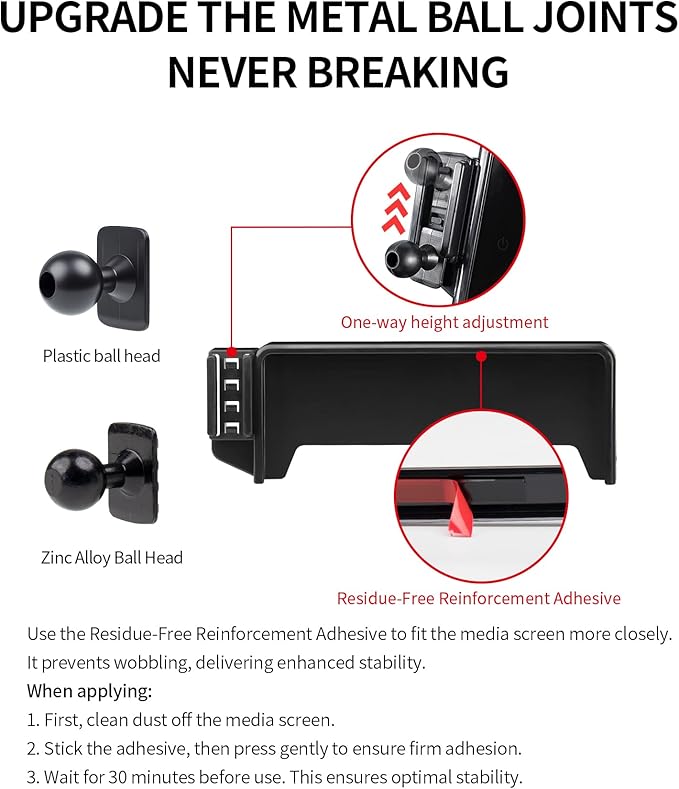 Car Phone Holder for Audi A4&S4&A5&S5&RS5 2020-2025 Accessories / Q5 2021-2025 Accessories 10.1-inch Screen Fixed Clip, Phone Mount Compatible with MagSafe, Cell Phone Holder