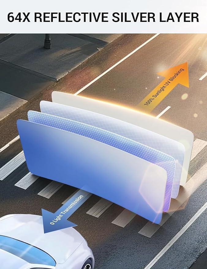 Proadsy Windshield Sun Shade for BMW X6 2020-2026 Foldable Front Sunshade Protector Sun Visor Blocks UV Rays Keep Car Cooler Accessories