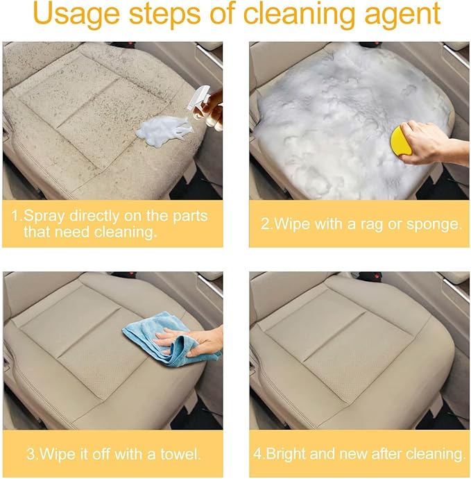 Foam Cleaner for Car, Foam Cleaner All Purpose, Foam Cleaner for Car Interior, Multi-Purpose Car Upholstery Cleaner for Car Seats Leather (5PC)