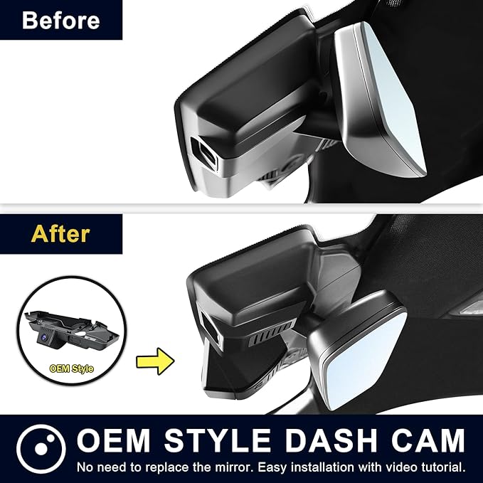 Mangoal 4K Dash Cam Fit for Ford Mustang Gen7 2024-2026, EcoBoost Premium GT Premiun Mach 1(Model C), UHD 2160P Video, WiFi & App, 64GB Card