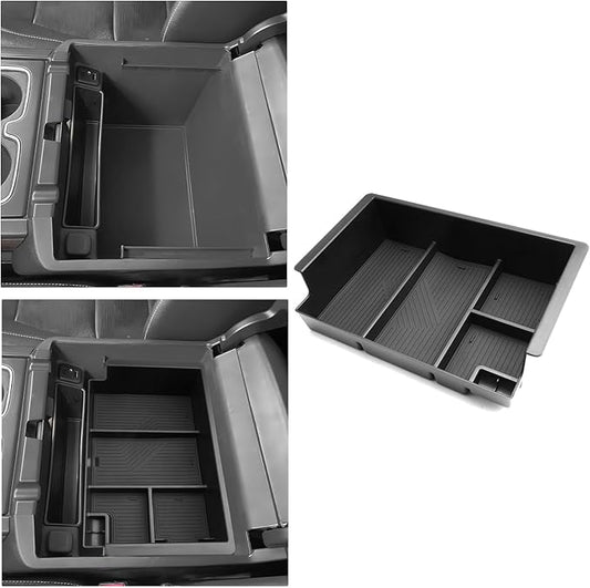 For Center Console Armrest Organizer Tray Compatible with 2014–2018 Silverado/Sierra 1500&2015–2019 Silverado/Sierra 2500HD/3500HD& Yukon/Yukon XL/Tahoe/Suburban–Full Console w/Bucket Seats Only