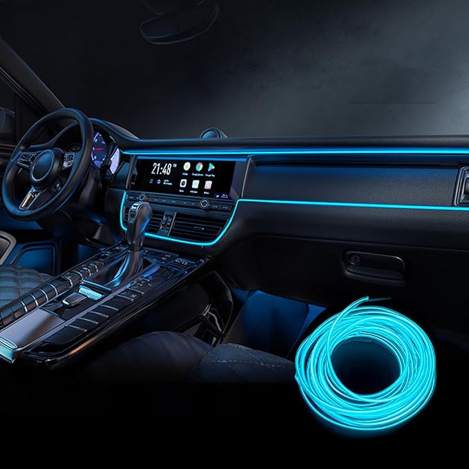 Car Interior Lights for Seat MII Ibiza Leon Arona Ateca Tarraco Alhambra LED Car Interior Atmosphere Lamp Car Ambient Lighting Kits,Ice Blue