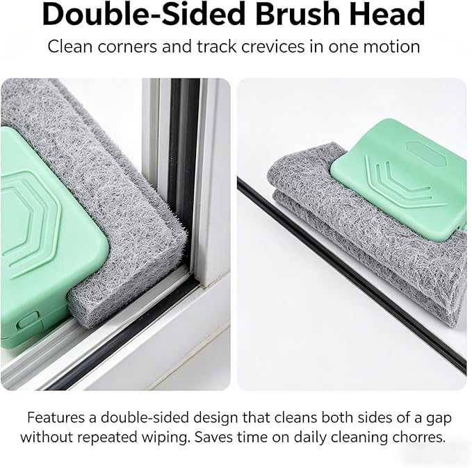 2026 New Magic Window Track Cleaner, Window Groove Cleaning Brush Tools Set, for Cleaning Tile Grout, Louver Blades, Car Air Conditioning Vents, and Narrow Gaps (6pcs Pink)