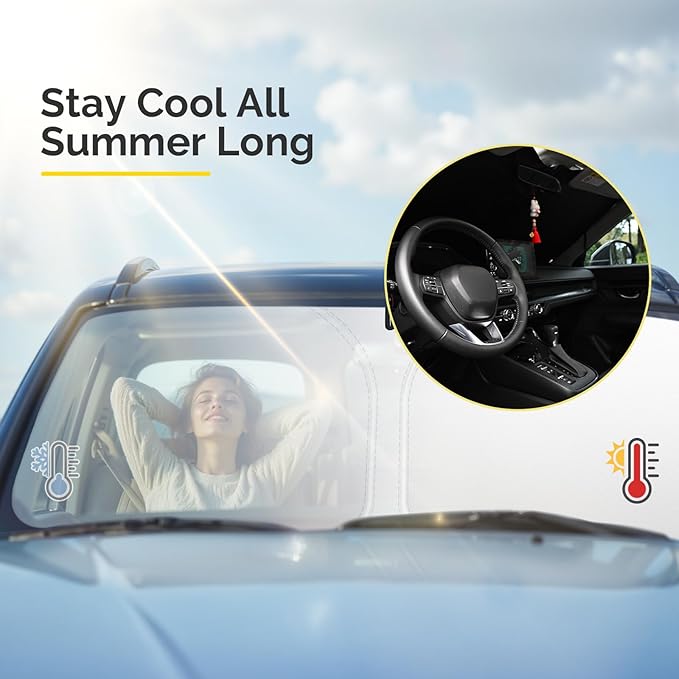 Car Windshield Sun Shade Compatible with 2021 2022 2023 2024 2025 2026 Toyota Sienna Accessories Sunshade Custom Foldable Windshield Sun Visor Protector Blocks UV Rays Keep Your Car Cooler