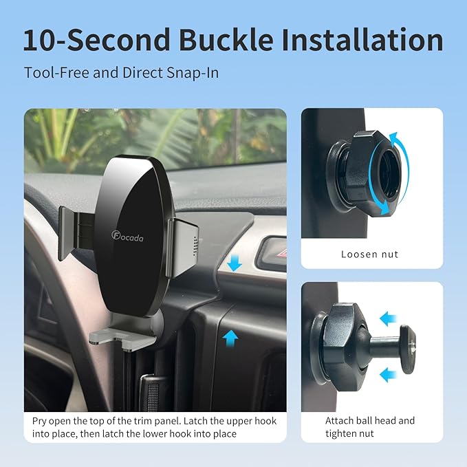 Car Phone Mount for Toyota RAV4 2013–2018,Vehicle-Specific Dashboard Phone Holder,Stable Clip Design,Hands-Free 360° Rotating Adjustable Phone Mount,No Adhesive Required,RAV4 Interior Accessories