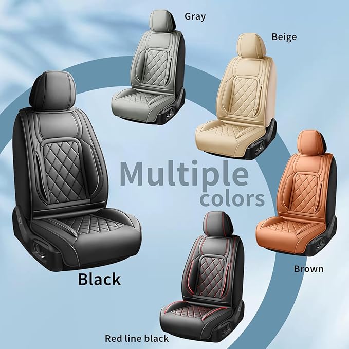 Fit HRV Car Seat Covers Compatible with Honda HRV 2016-2025 2026, Premium Leather Breathable, Wear Resistant, Airbag Compatible, All-Weather Protection & Full Coverage, Full Set Brown