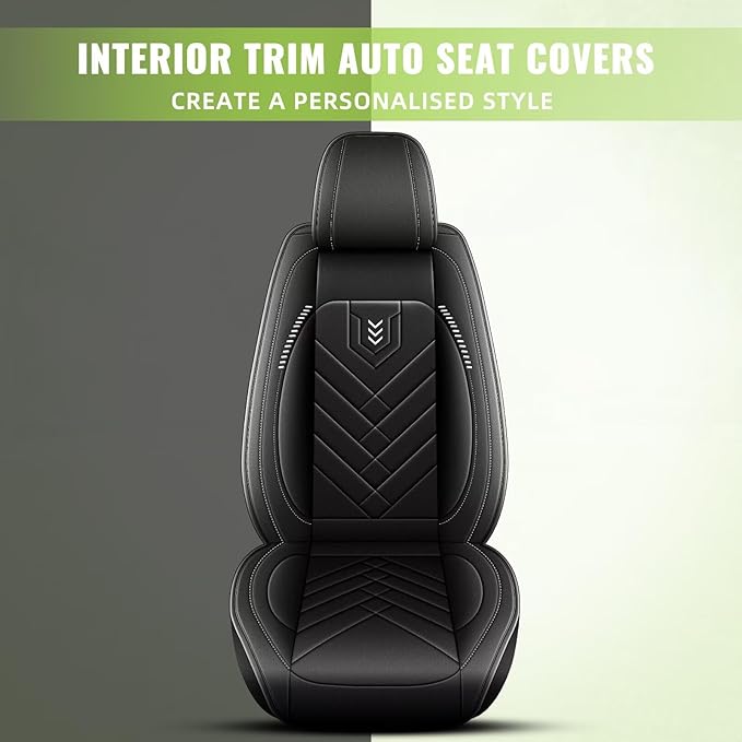 AOMSAZTO Car Seat Covers Fit for Kia Sportage 2009-2025 2026 Full Set Premium Seat Covers Waterproof Leather Automotive Seat Cushion Protector Compatible with Airbag(5 Seats,Black)
